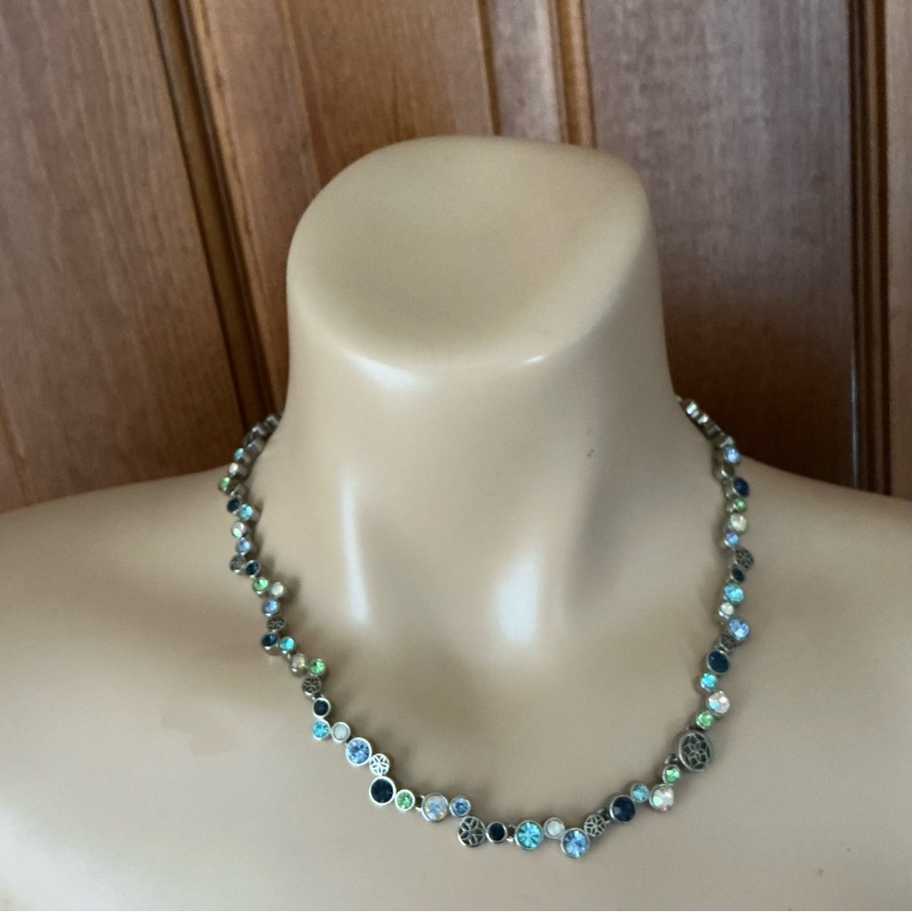 Lia Sophia beautiful Multicolor cut rhinestone Chrystal and charms